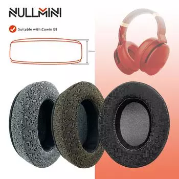 NullMini Replacement Earpads for Cowin E8 Headphones Ear Cushion Earmuffs Headset Headband