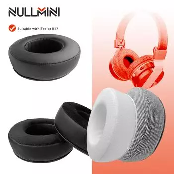 NullMini Replacement Earpads for Zealot B17 Headphones Ear Cushion Earmuffs Velour Sleeve