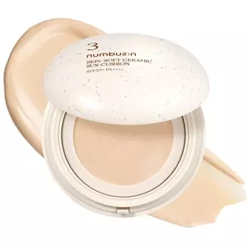 Numbers In Natural No. 3 No Foundation Ceramic Skin Tone Up Cushion SPF50+PA++++ 20g | Makeup Base Korean Makeup Base UV Care Sunscreen