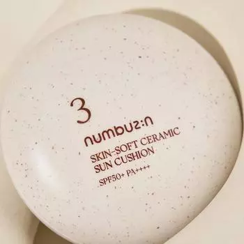 NUMBUZIN №3 Skin-soft Ceramic Sun Cushion 20г SPF50+ PA++++, Корейская косметика, Kbeauty, пробник