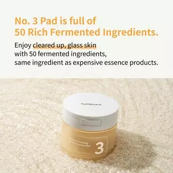 NUMBUZIN No3 Radiance Glowing Jumbo Essence Pad 70pads AUTHENTIC STORE