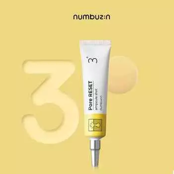 NUMBUZIN No.3 Pore Reset Ampoule, Эластичность, Уход за порами, Корейская косметика, Kbeauty, пробник