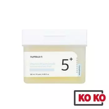 [numbuzin] No.5+ Концентрированный витамин-ниацинамидный пластырь 180 мл (70 пэдов)