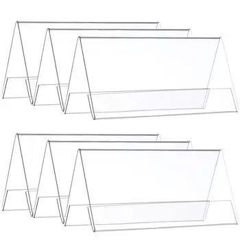 NUOLUX Подставка для визитных карточек Держатель для карт Акриловая подставка для именных карт Акриловая подставка Набор из 6 настольных визиток Бирка для именных карточек Настольная визитка