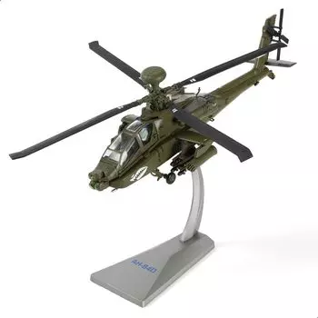 NUOTIE Apache Metal Armed Helicopter Diecast Aircraft Model Armed Helicopter Simulation Airplane Model Alloy Military Finished Product 1/72 AH-64A