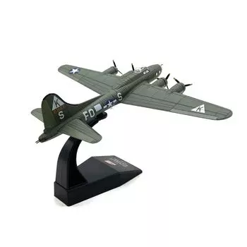 NUOTIE Flying Fortress Bomber Металлическая модель Военная модель Fairchild Republic Литой самолет Модель для коллекции B-17F 1144