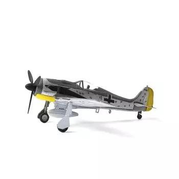 NUOTIE Fw Metal Fighter Model Classic German WWII Military Complete Diecast Aircraft Model Preassembled Kit with Display Stand for Collection or Gift