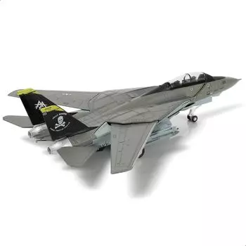 NUOTIE US Navy Tomcat Alloy Model Jolly Rogers Fighter Diecast Metal Airplane Military Display Model Collection or Gift F-14 1/100 VF-84