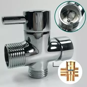 Nuovo Adattatore a T Valvola a 3 Vie Per Deviatore Bagno WC Bidet Spruzzatore Soffione Doccia Convertitore ABS Apparecchio Da Cu