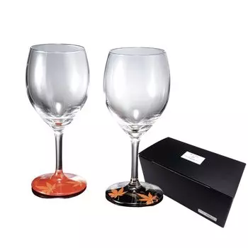 Nurimon de Verre Glass gift lacquerware autumn (wine glass, leaves)