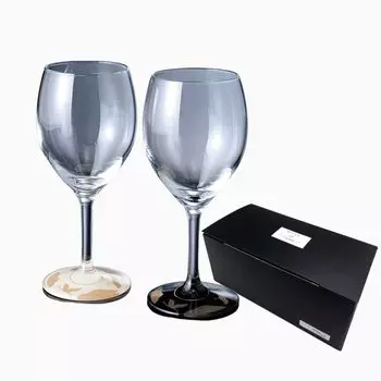 Nurimon de Verre Glass gift lacquerware (wine glass, Manyozuru)