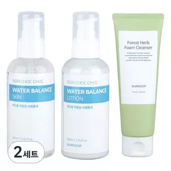Nurisoop Nuri Moist Skin 160 мл + Лосьон 160 мл + Пенка для умывания Green Ginseng 120 мл, 2 набора