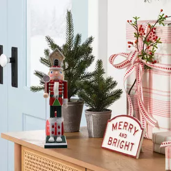 Nutcracker Figure Decorative Piece Office Display Holiday Tabletop Ornament Candy