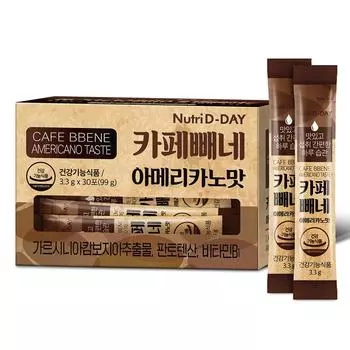 NUTRI D-DAY Korean Diet Coffee Cafe Bbene Americano 3.3г x 30шт коричневый