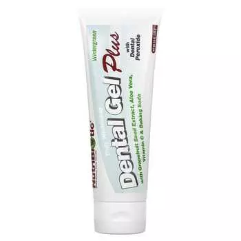 NutriBiotic, Dental Gel Plus, настоящий отбеливающий эффект, Wintergreen, 128 г (4,5 унции)