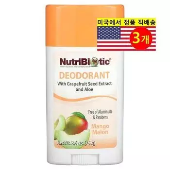 NutriBiotic Deodorant Mango Melon Flavor, 3 packs, 75g