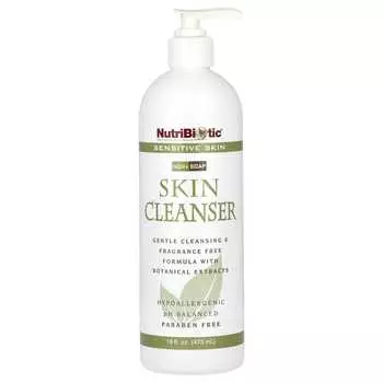 NutriBiotic, очищающее средство для кожи, без мыла и отдушек, 16 жидких унций (473 мл)