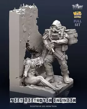Nuts Planet Nest Destroyer Engineer Полный набор, специальный набор для сборки из неокрашенной смолы T35034 1/35 (с базой)