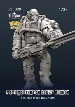 Nuts Planet Nest Destroyer Heavy Gunner Man Who Destroys the Nest Unpainted Resin Assembly Kit T35029 1/35