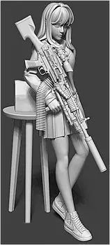 Nuts Planet Recess Леди-стрелок на обеденном перерыве, набор из смолы T12004, цвет литья 1/16 (120мм)