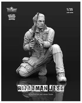 Nuts Planet Rifleman Jess Defend This Неокрашенный набор для сборки из смолы T35010 1/35 Я буду