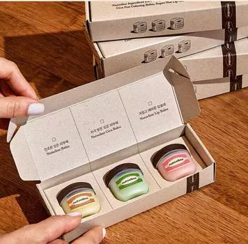 Nutseline Мини-бальзам (Успокаивающий бальзам, Питательный бальзам, Бальзам для губ) - 3 вида 11 мл, Увлажнение, Корейская косметика, Kbeauty, пробник Calming Balm