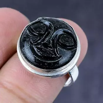 Нууммит драгоценный камень ручной работы 925 пробы стерлинговое серебро подарочное ювелирное кольцо размер 7 J3f34