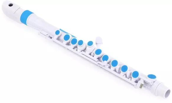 NUVO plastic wind instrument flute C key jFlute N220JFBL exclusive 2.0 J-flute White/Blue [with semi-hard case] []