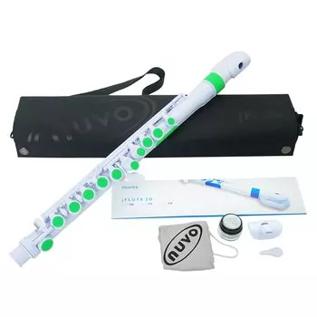 NUVO plastic wind instrument flute C key jFlute N220JFGN exclusive 2.0 J-flute White/Green [with semi-hard case] []
