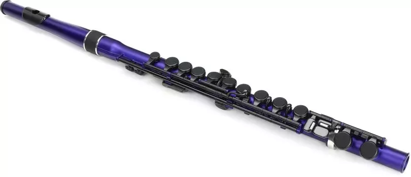 NUVO Plastic Wind Instrument Flute C Key Student Flute Student Flute N235SFBB exclusive 2.0 Blue/Black [With semi-hard case] []