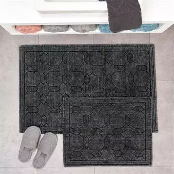 Nuvomon Bluenity Stone Wash Галька Коврик для ванной Серый 50x60 см + 60x100 см