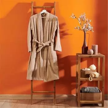 Nuvomon Мужской халат коричневый L/L