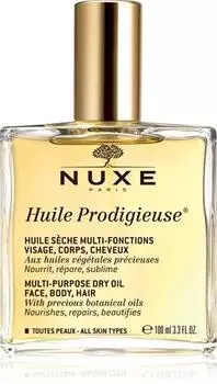 Nuxe Huile Prodigieuse многофункциональное сухое масло для лица, тела и волос. TU прозрачный