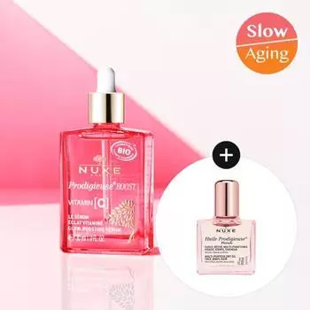 Nuxe Prodigy Boost Glow Boosting Serum 30 мл специальный (+ 10 мл цветочного масла в комплекте.), Корейская косметика