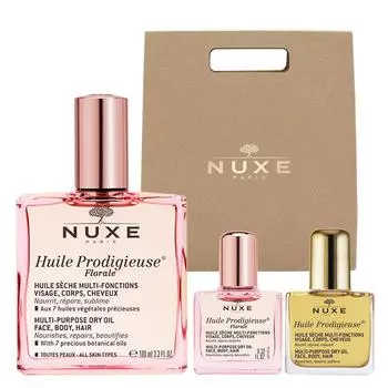 Nuxe Will Prodigy Multi Floral Oil 100мл + 10мл + Сухое масло 10мл, 1 комплект