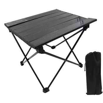NUZAMAS Camping Aluminum Table Portable Lightweight Folding Camping Table with Carry Bag for Fishing Table, Top, 41X35X30cm, Outdoor, BBQ, Picnic,