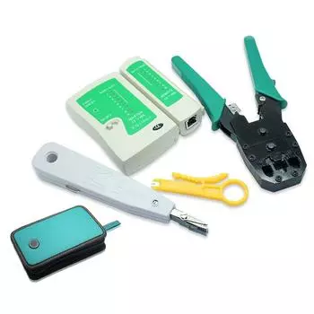 NUZAMAS Ethernet LAN RJ11 RJ45 CAT5 кабельный тестер сетевой анализатор обжимной инструмент для зачистки проводов набор инструментов для зачистки сетевых кабелей набор из 4 предметов