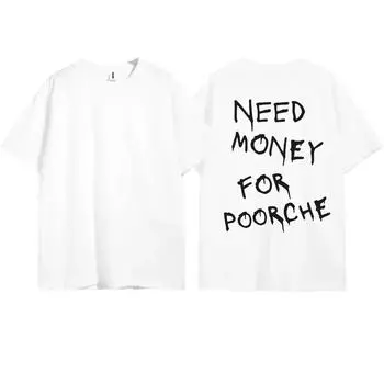 Нужны деньги письмо смешная футболка женская аниме хлопковая мужская футболка новая мода Harajuku короткий рукав футболка свободные топы M