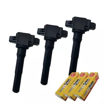 NV100 Clipper U71V U72V Июль 2012 Катушка прямого зажигания Свеча зажигания NGK ZFR6F11 Набор из 3 штук Non-Turbo ~ & IC68-ng21