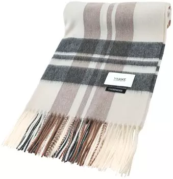 NWCH60 плед 6 цветов для женщин и x Коричневый [YAKKE] 10% кашемир, 90% немуллинговая шерсть, шарф, [для мужчин] (Белый [CH02])