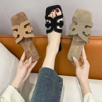 Nwe модные новые женские сандалии на плоской подошве, роскошные тапочки, дизайнерская женская обувь, летняя женская обувь Sandalias De Mujer 39