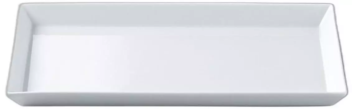 NY24cm rectangular plate white x x Rectangular plate Setomonohonpo (ultra-light porcelain) [24.5 12.3 2cm]