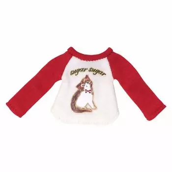 Nyanko Raglan Red x White 1/12 T-shirt