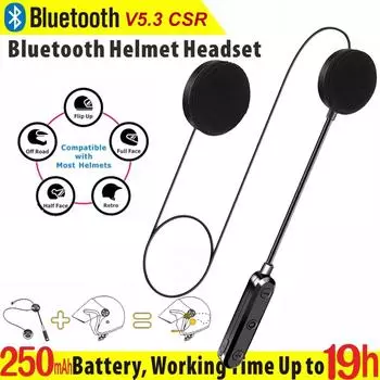 NYF Мотоциклетный шлем Гарнитура Беспроводные Bluetooth Наушники BT 5.3 с Гарнитурой Стерео Музыка A2DP Динамик Работал 19 часов Постоянно