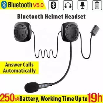 NYF T2 гарнитура для шлема Bluetooth V5.0 мотоциклетные беспроводные стереонаушники динамик поддержка громкой связи микрофон голосовое управление