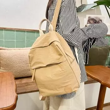 Нейлоновый рюкзак, водонепроницаемый, школьная сумка для студента, женский легкий дорожный рюкзак чёрный