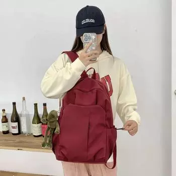 Нейлоновый рюкзак с множеством карманов, практичный рюкзак для пары, большая вместимость, простота, универсальность, индивидуальность, новый