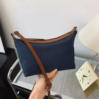 Nylon Bag Women S Fashion Simple Baguette Bag Underarm Women S Bag Oxford Cloth Shoulder Bag серый