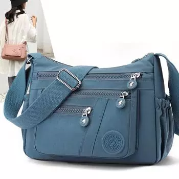 Нейлоновая сумка женская большая вместительная сумка через плечо сумка для мамы сумка через плечо маленькая квадратная сумка красный