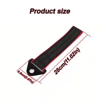 Nylon Car Trailer Tape 28cm(11.02in) Car Tow Rope 3 Colors Car Exterior Trim Tape Car Trim Tape Nylon+Steel Sheet